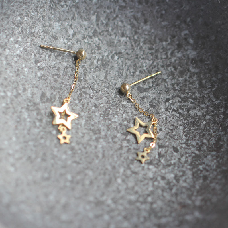 Stars n Stars Chain Stud Earrings