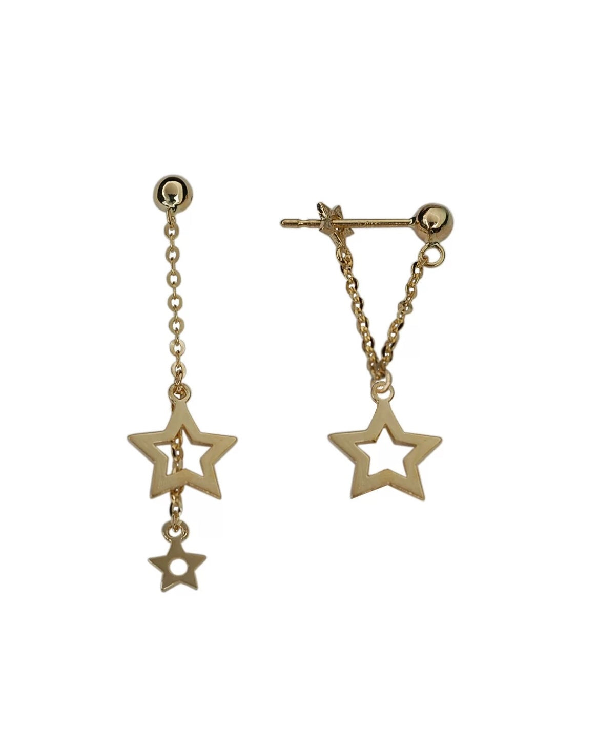 Stars n Stars Chain Stud Earrings