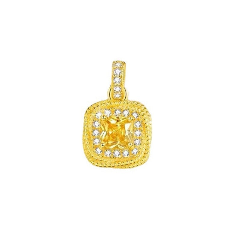 Cherish Amber Stone Charm Pendant