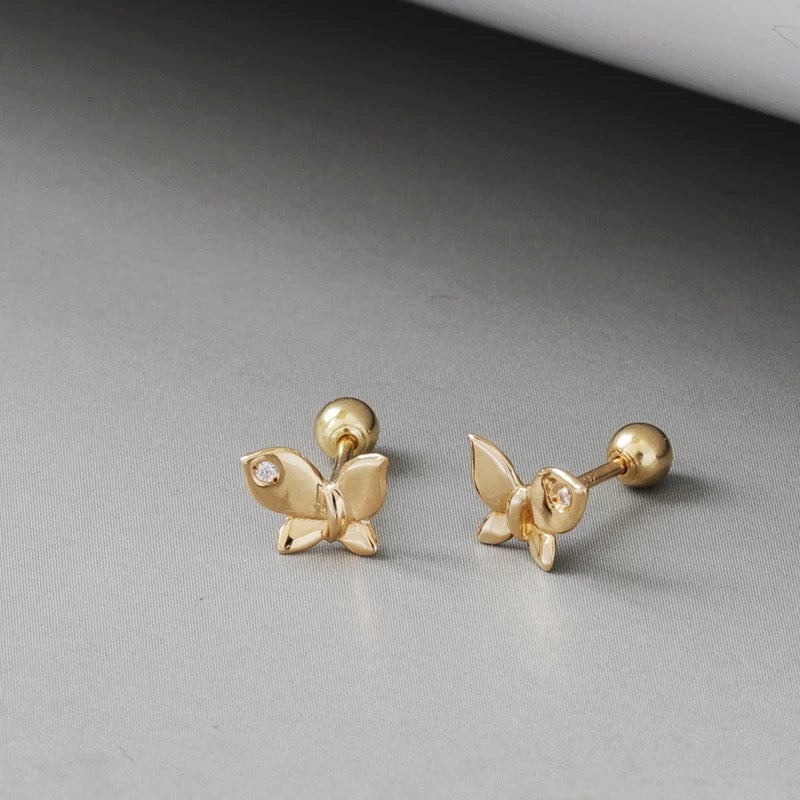 Hairbow Butterfly Stud Earrings