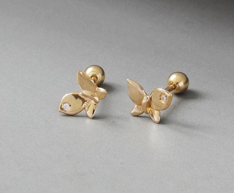 Hairbow Butterfly Stud Earrings