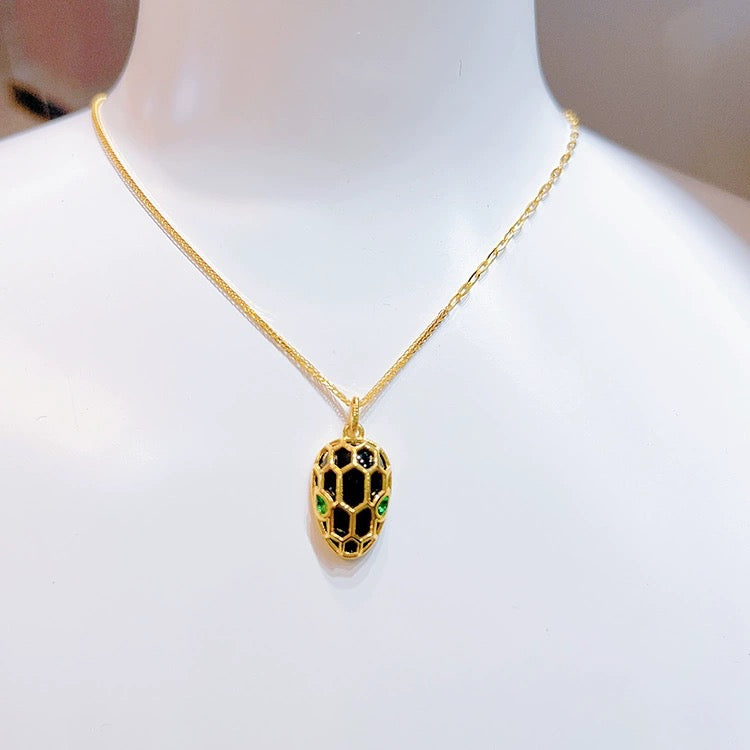 Snake Head Charm Necklace