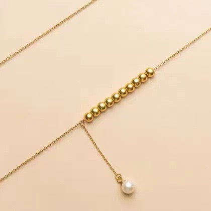 Beth Pearl Bead Drop Necklace