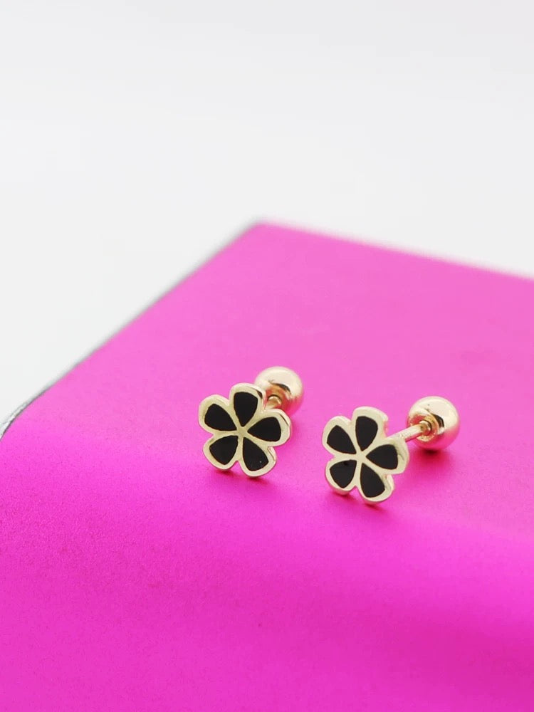 Fiesta Flower Plate Stud Earrings