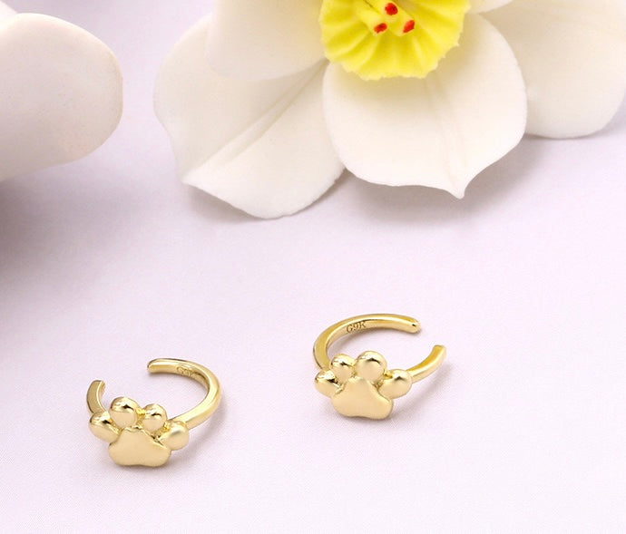 Pet Paw Cuff Earrings