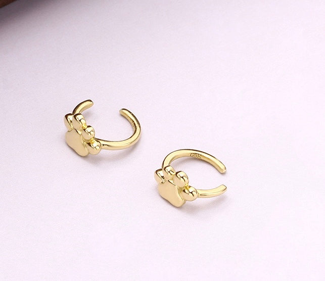 Pet Paw Cuff Earrings