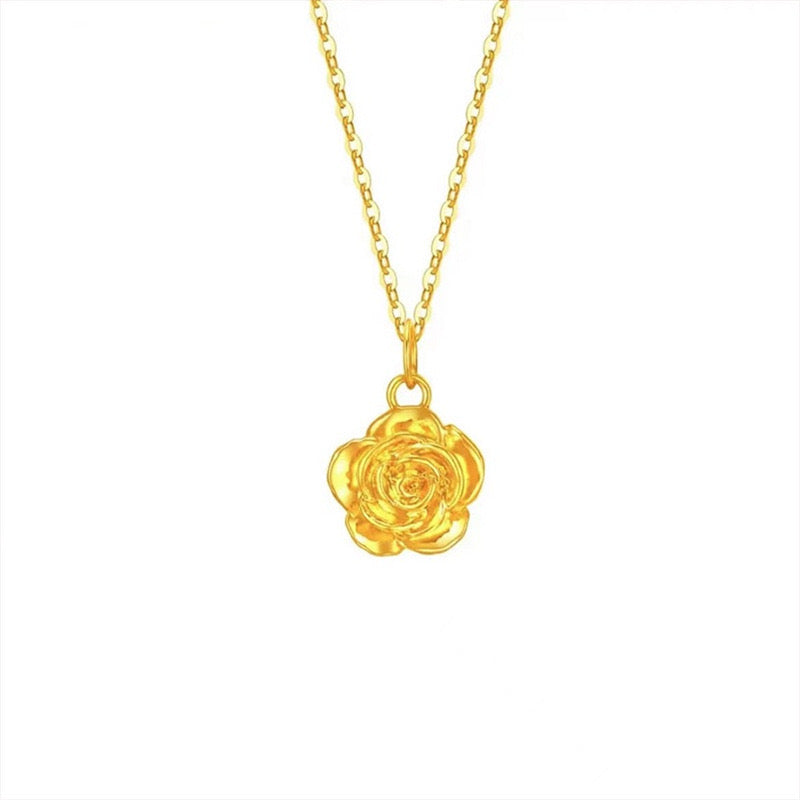 Belle Rose Bud Charm Necklace