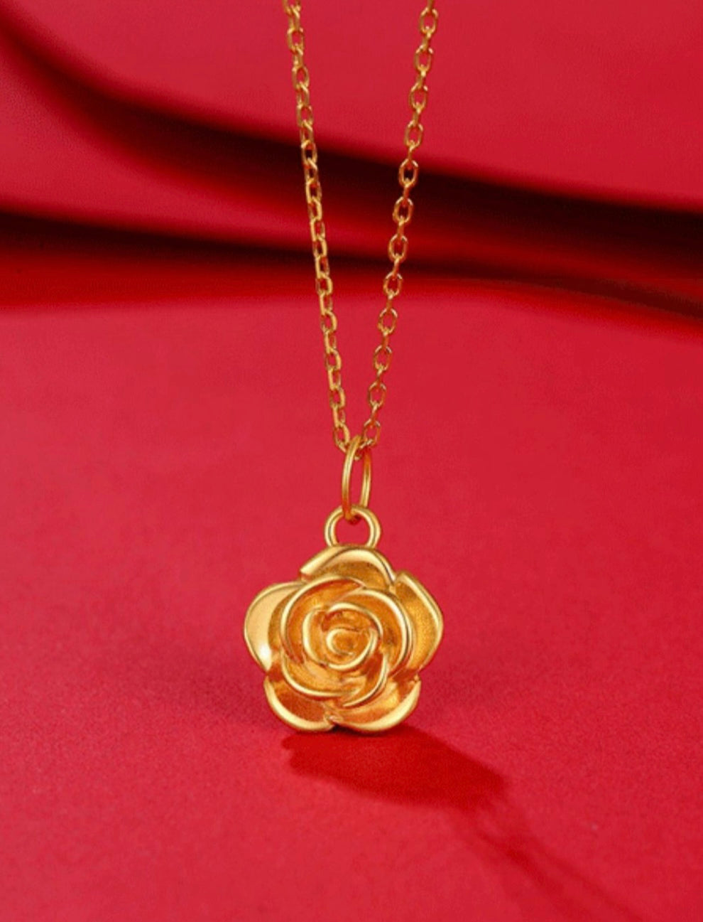 Belle Rose Bud Charm Necklace