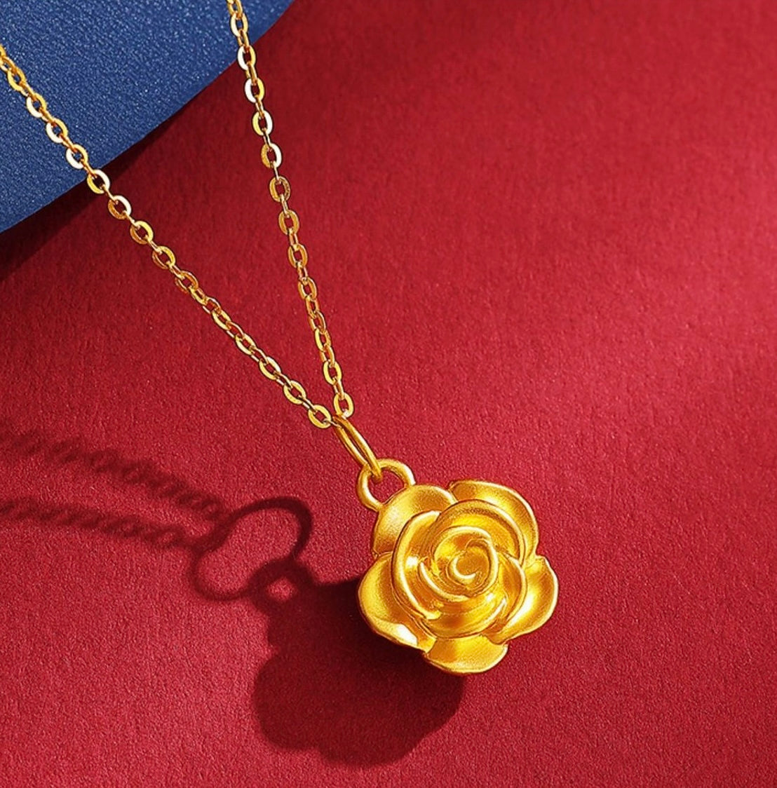 Belle Rose Bud Charm Necklace