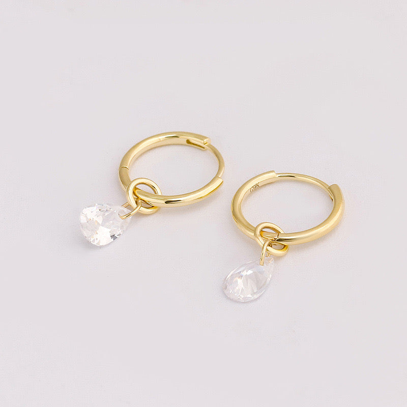 Jennie Detachable Teardrop Huggie Hoops