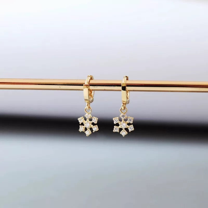 Hanging Frost Huggie Hoops
