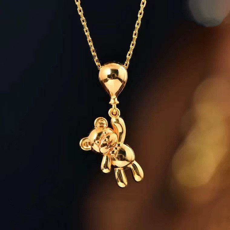 Balloon Bear Charm Necklace