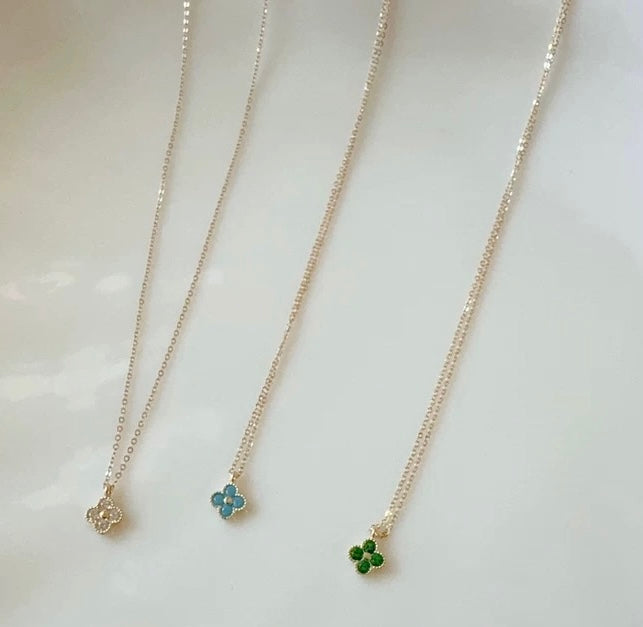 Mini Clover Charm Necklace