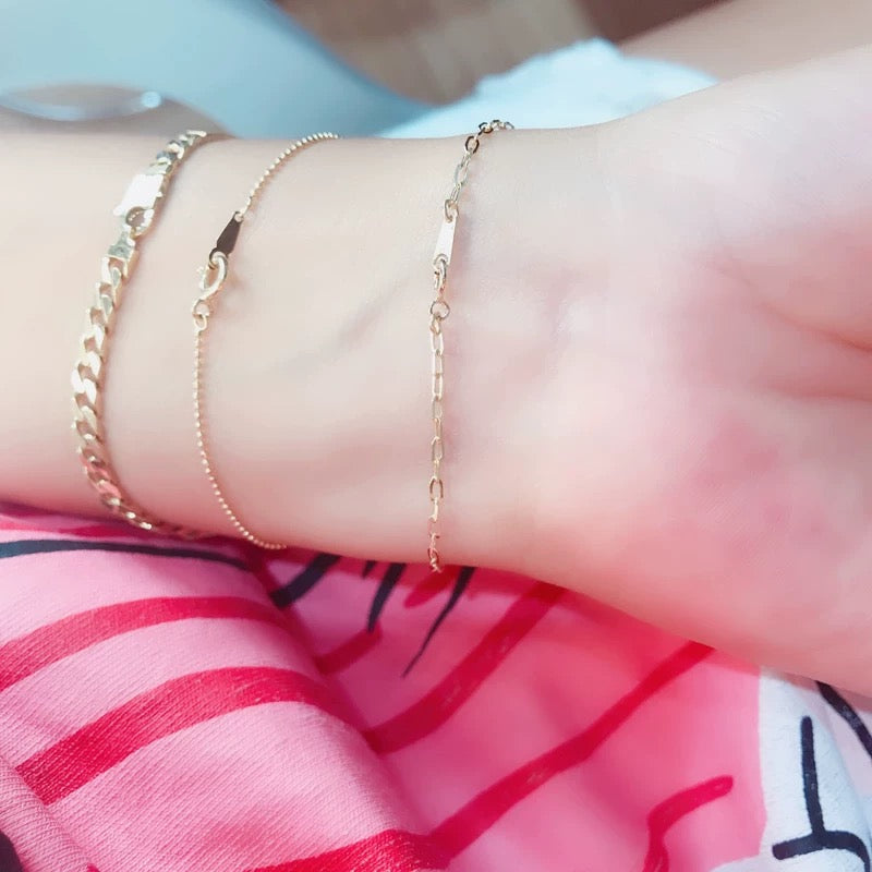 Fine Paperclip Chain Bracelet / Anklet