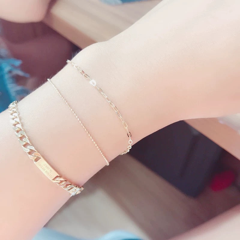 Fine Paperclip Chain Bracelet / Anklet