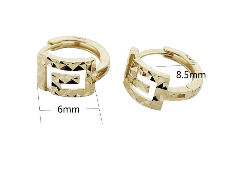 Double G Buckle Huggie Hoops