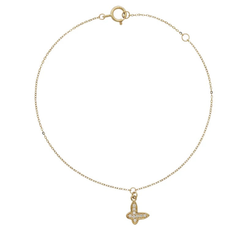 Cross Butterfly Charm Bracelet / Anklet