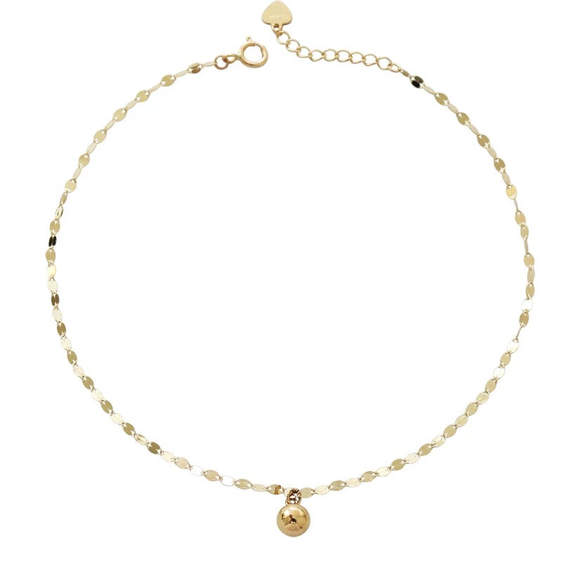 Dome on Sequinned Kiss Chain Bracelet / Anklet