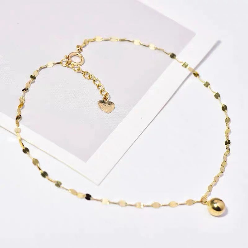 Dome on Sequinned Kiss Chain Bracelet / Anklet