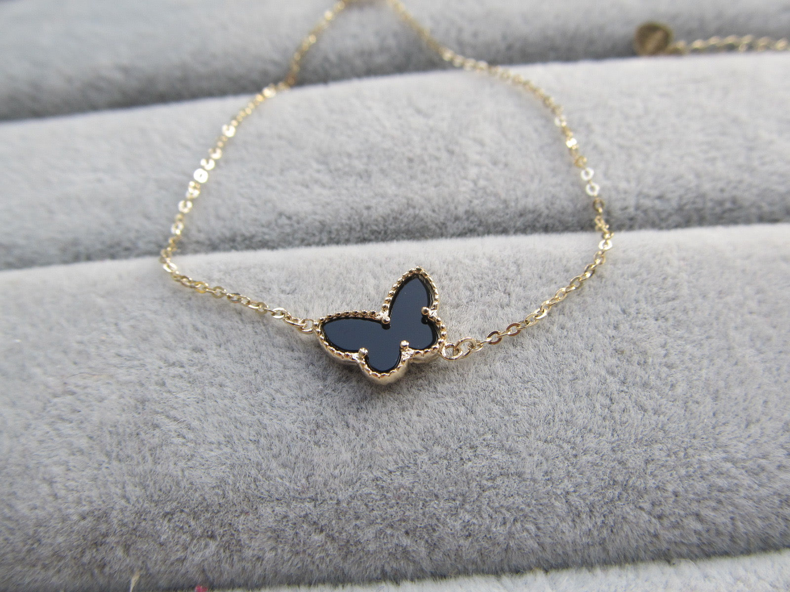 Beaded Stone Butterfly Bracelet