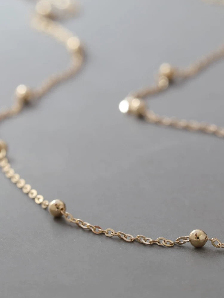 Bead Patterned Chain Necklace