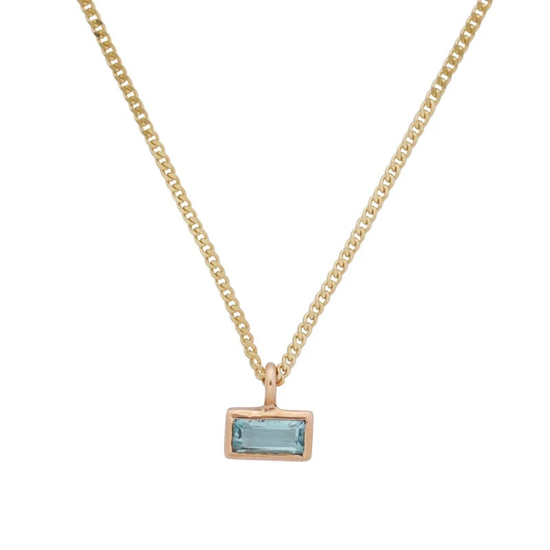 Two Tone Blue Charm Necklace