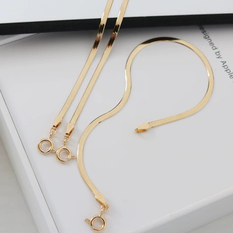 Flat Snake Chain Bracelet