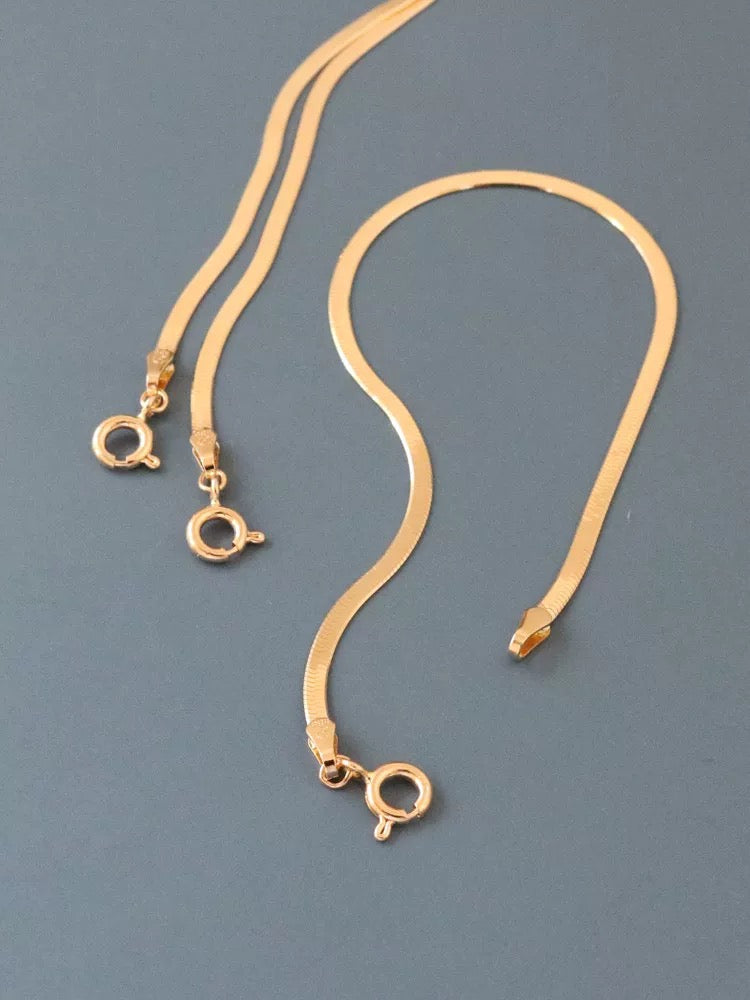 Flat Snake Chain Bracelet