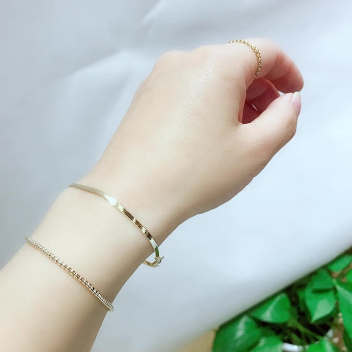 Flat Snake Chain Bracelet