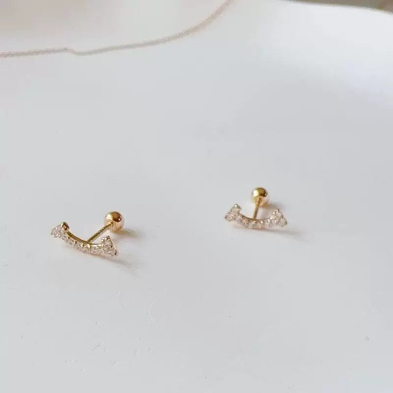 Smile Anchor Stud Earrings