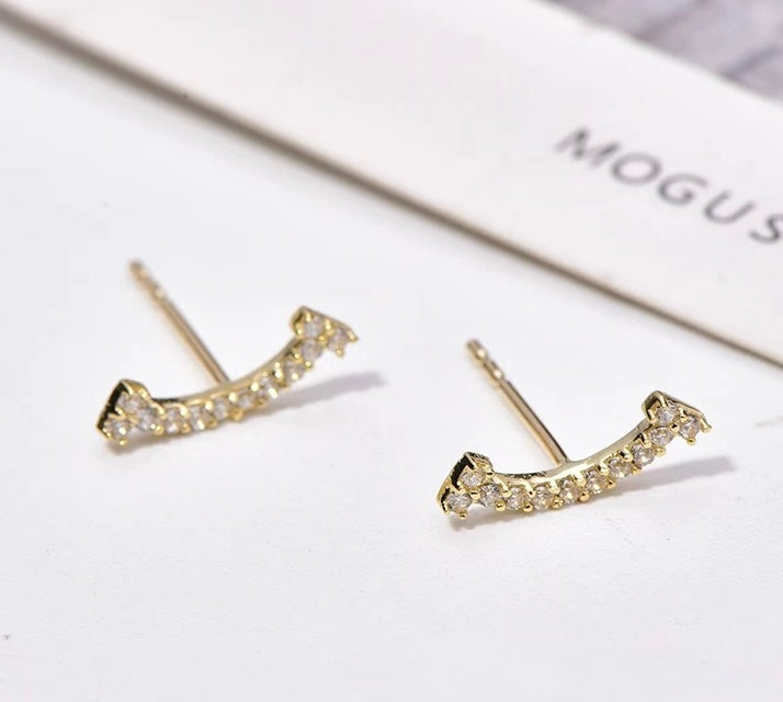 Smile Anchor Stud Earrings