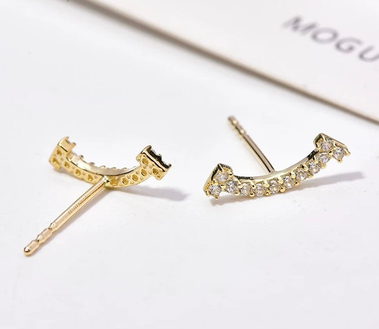 Smile Anchor Stud Earrings