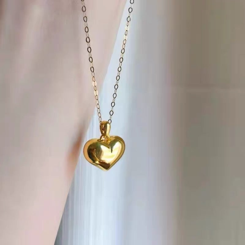 Puff Heart Charm Necklace