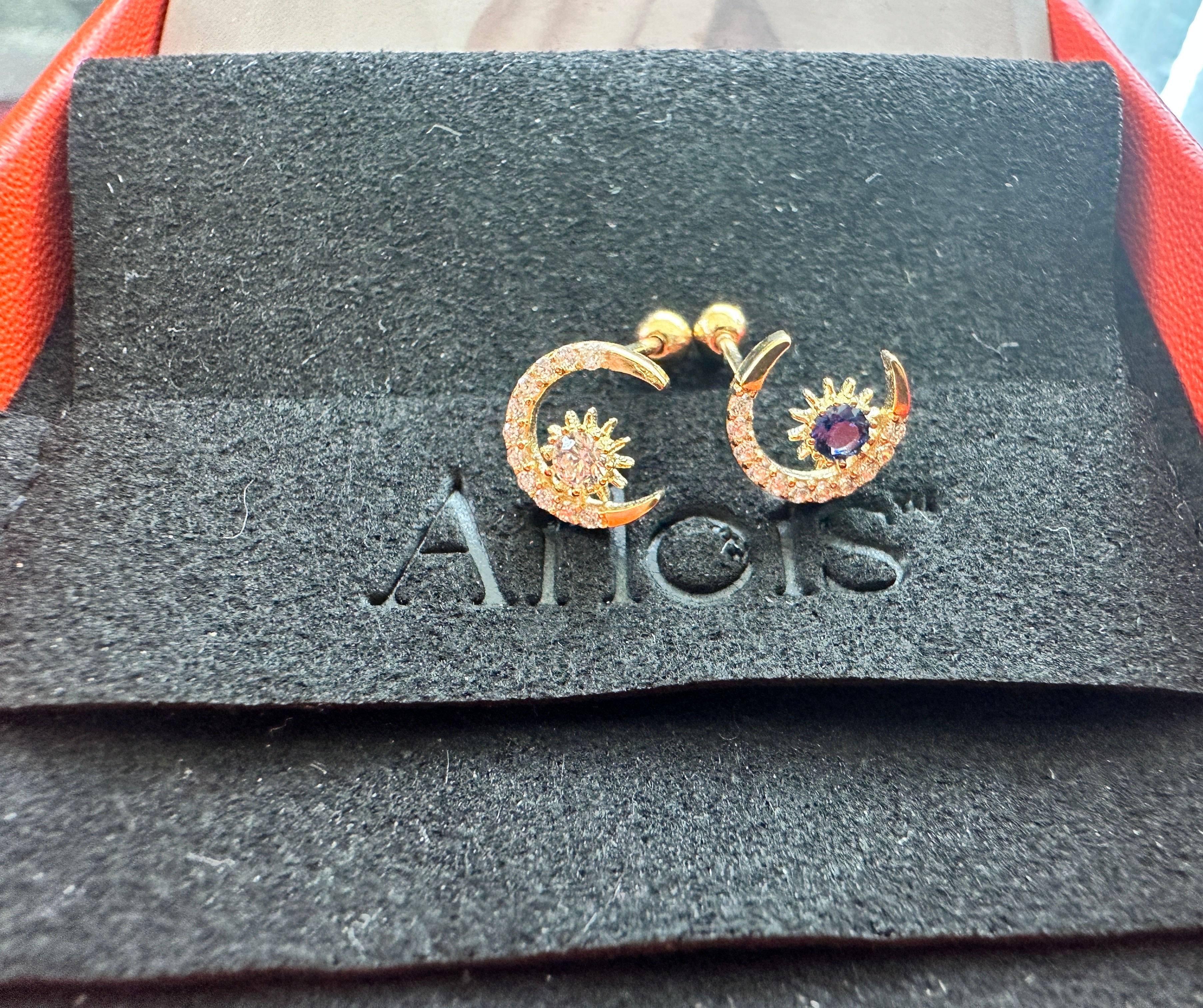 Asymmetric Celestial Stud Earrings