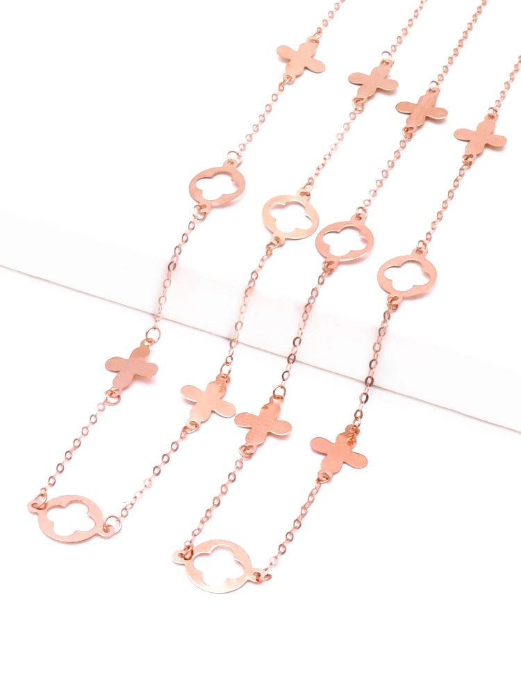 Flower Petal Chain Necklace