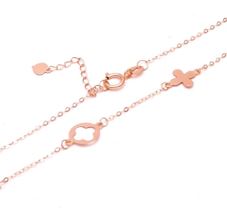 Flower Petal Chain Necklace