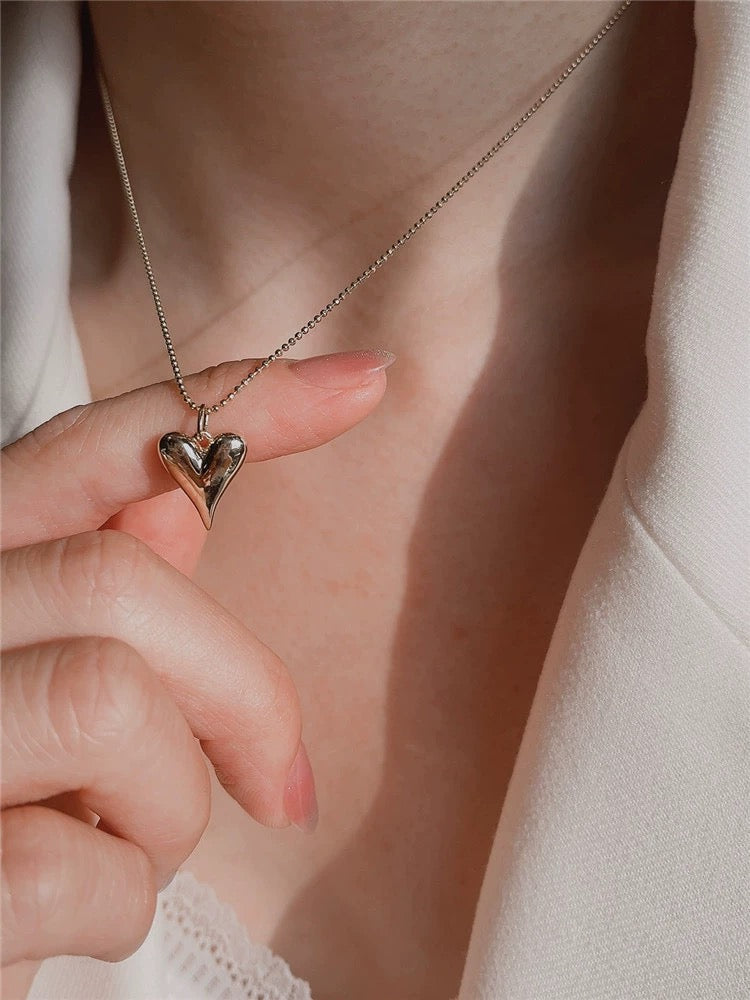 Dagger Heart Charm Necklace