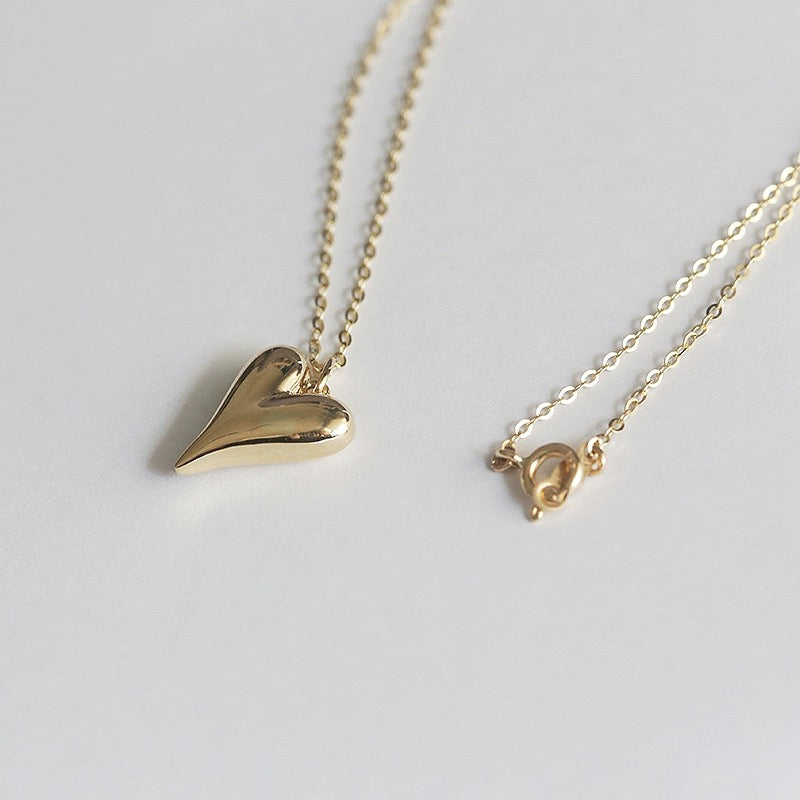 Dagger Heart Charm Necklace