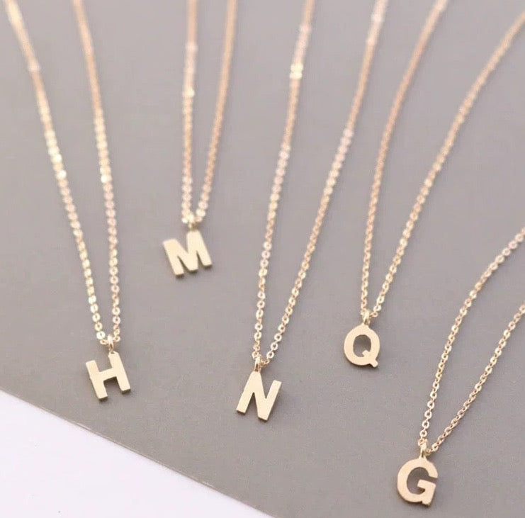 Single Alphabet Letter Necklace