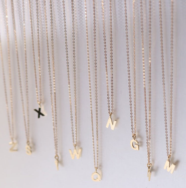 Single Alphabet Letter Necklace