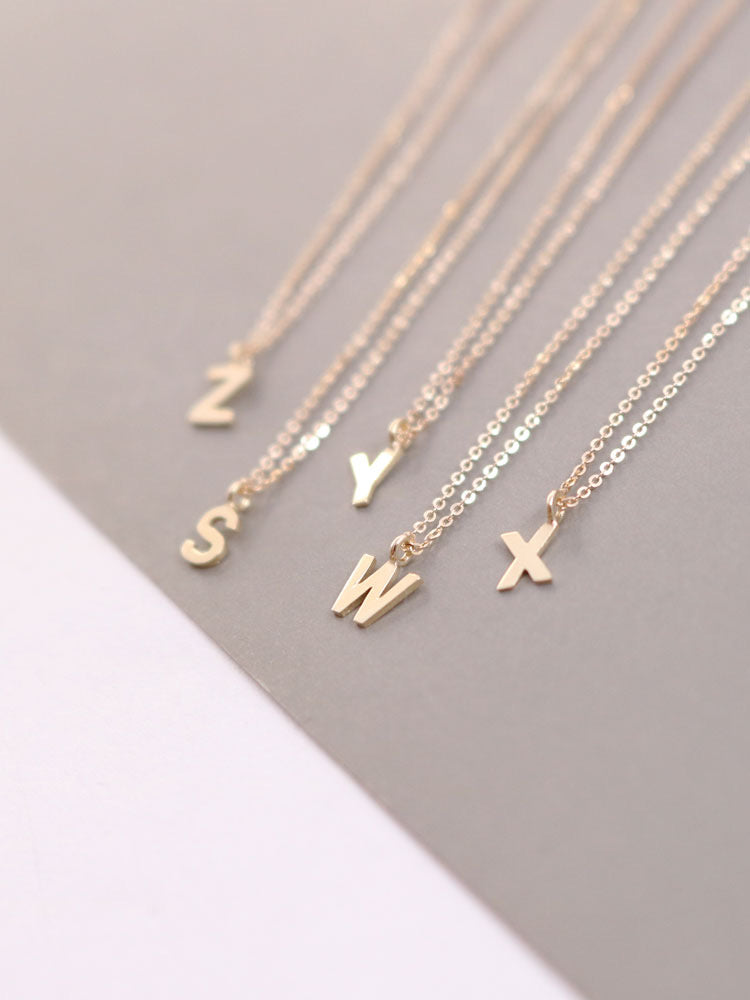 Single Alphabet Letter Necklace