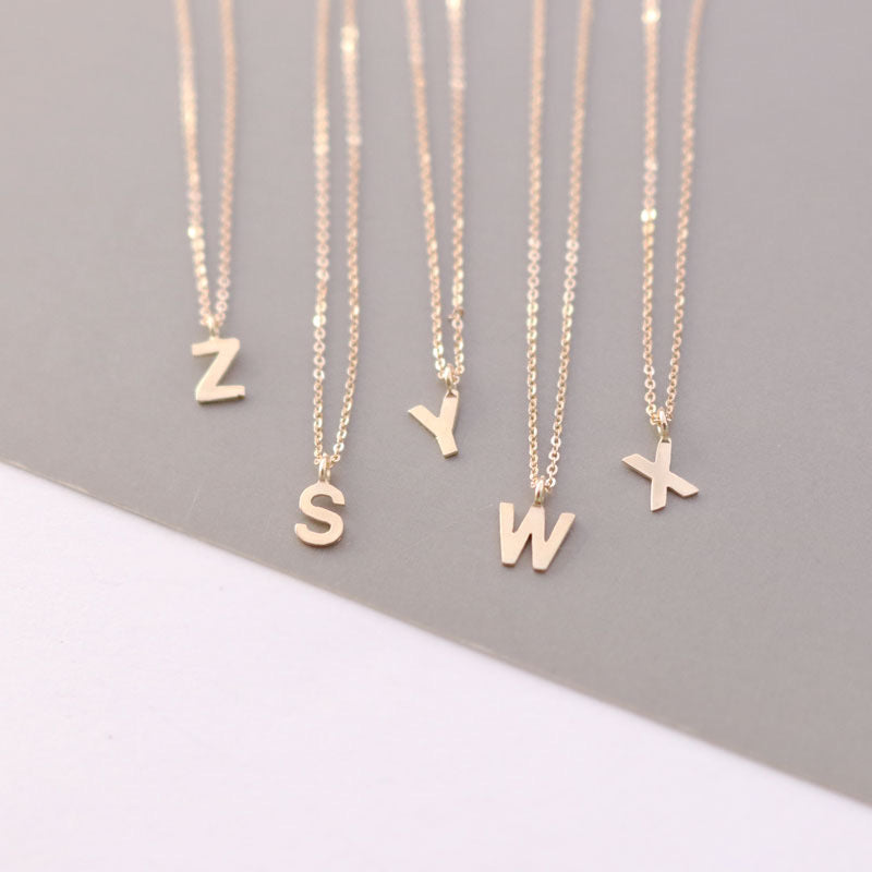 Single Alphabet Letter Necklace