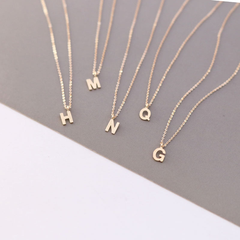 Single Alphabet Letter Necklace