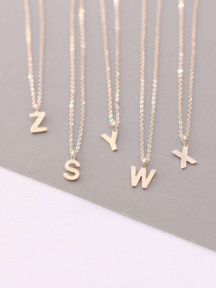 Single Alphabet Letter Necklace