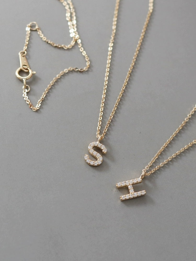 Glossy Alphabet Charm Necklace