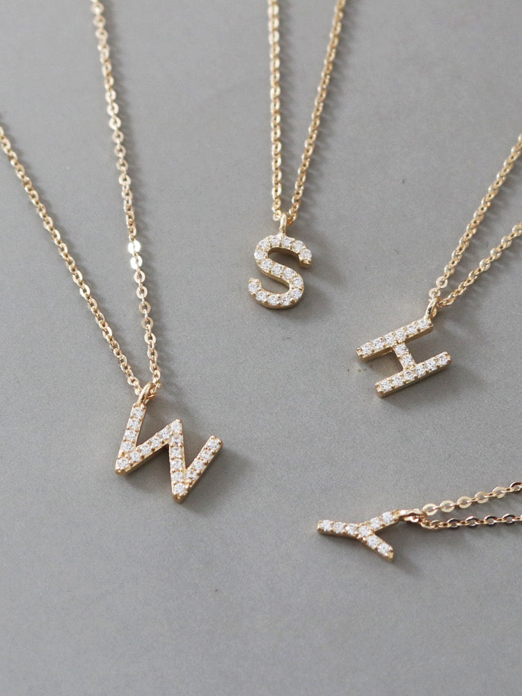 Glossy Alphabet Charm Necklace