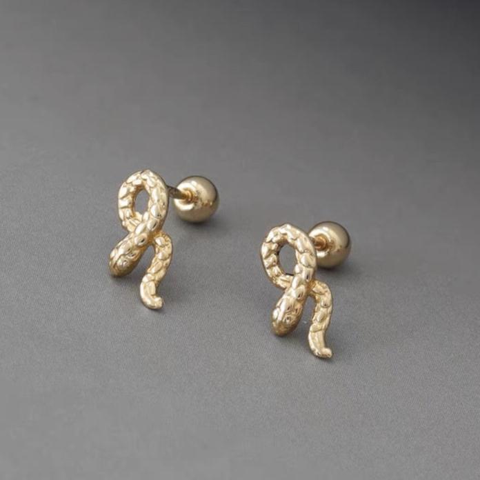 Snake Wrap Stud Earrings