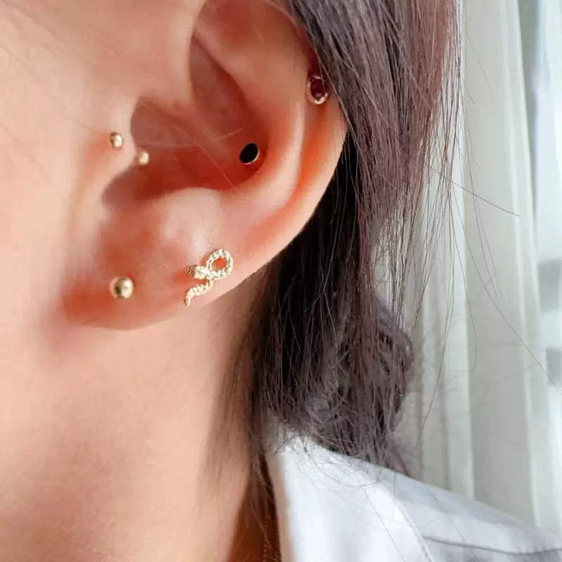 Snake Wrap Stud Earrings