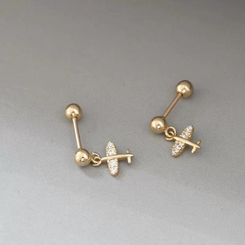 Hanging Jetsetter Stud Earrings