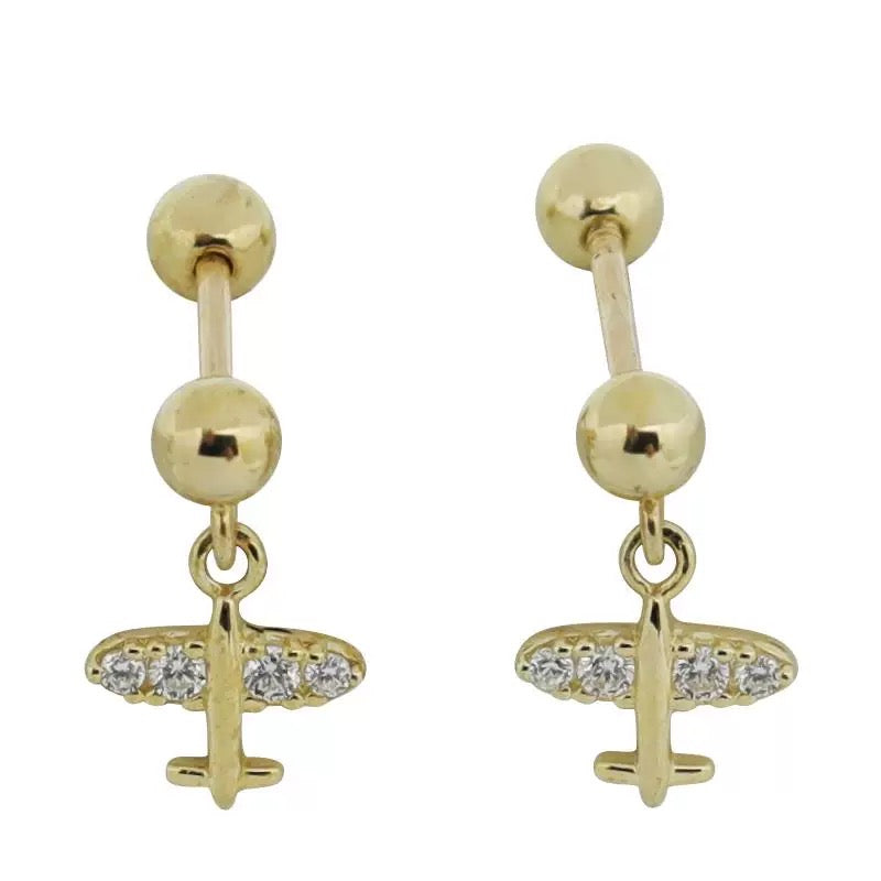 Hanging Jetsetter Stud Earrings